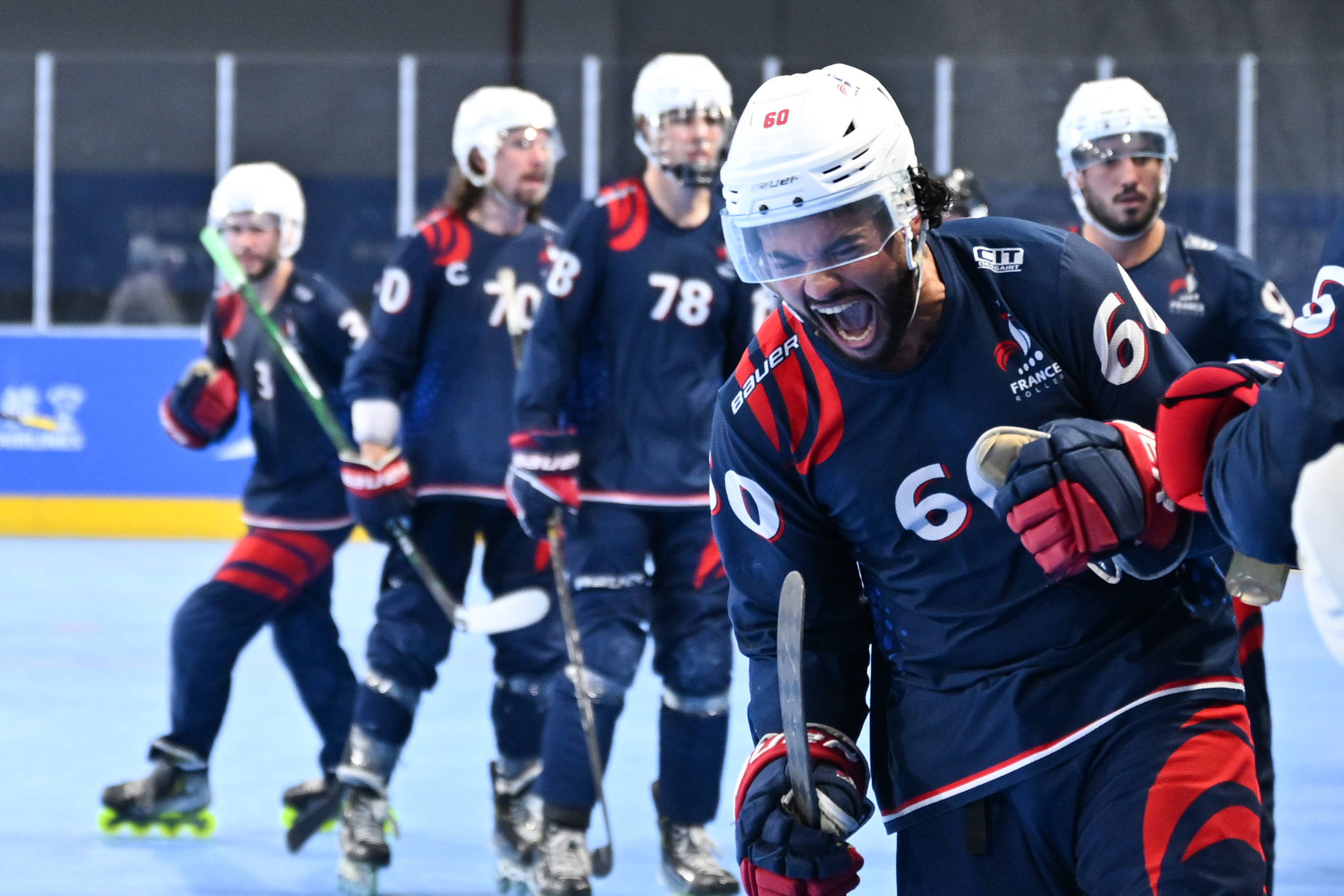 （成都世运会）单排轮滑球——男子铜牌赛：纳米比亚队胜法国队