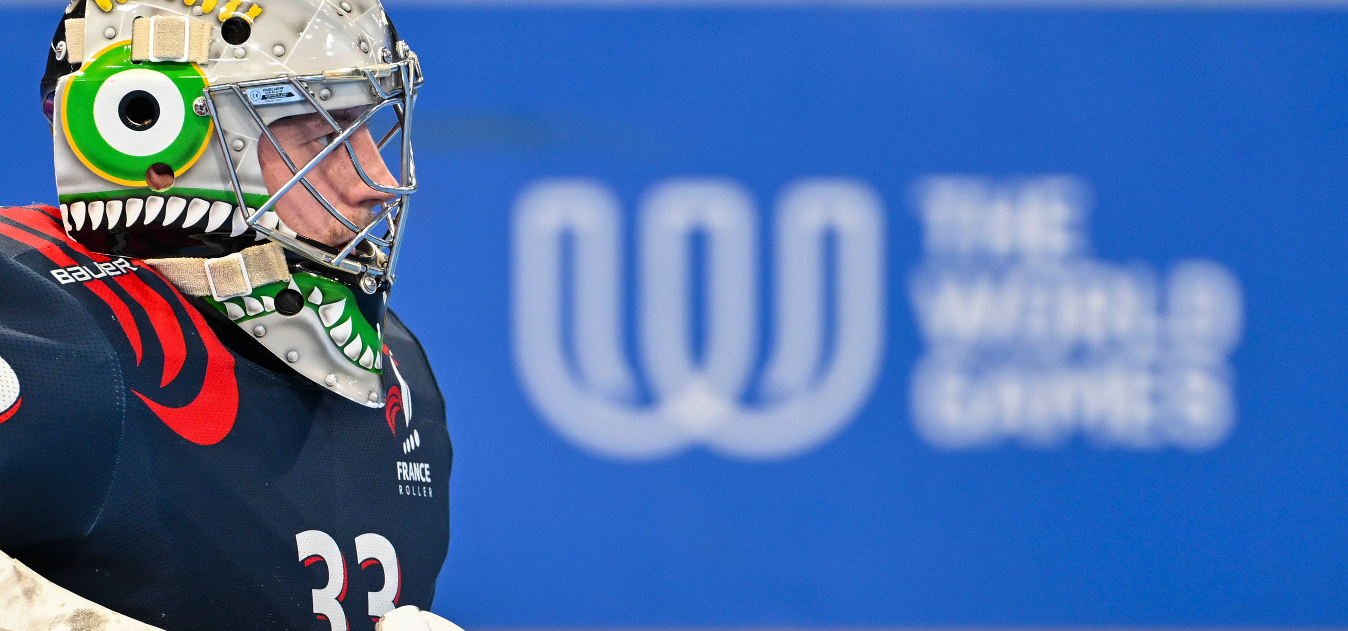 （成都世运会）单排轮滑球——男子铜牌赛：纳米比亚队胜法国队