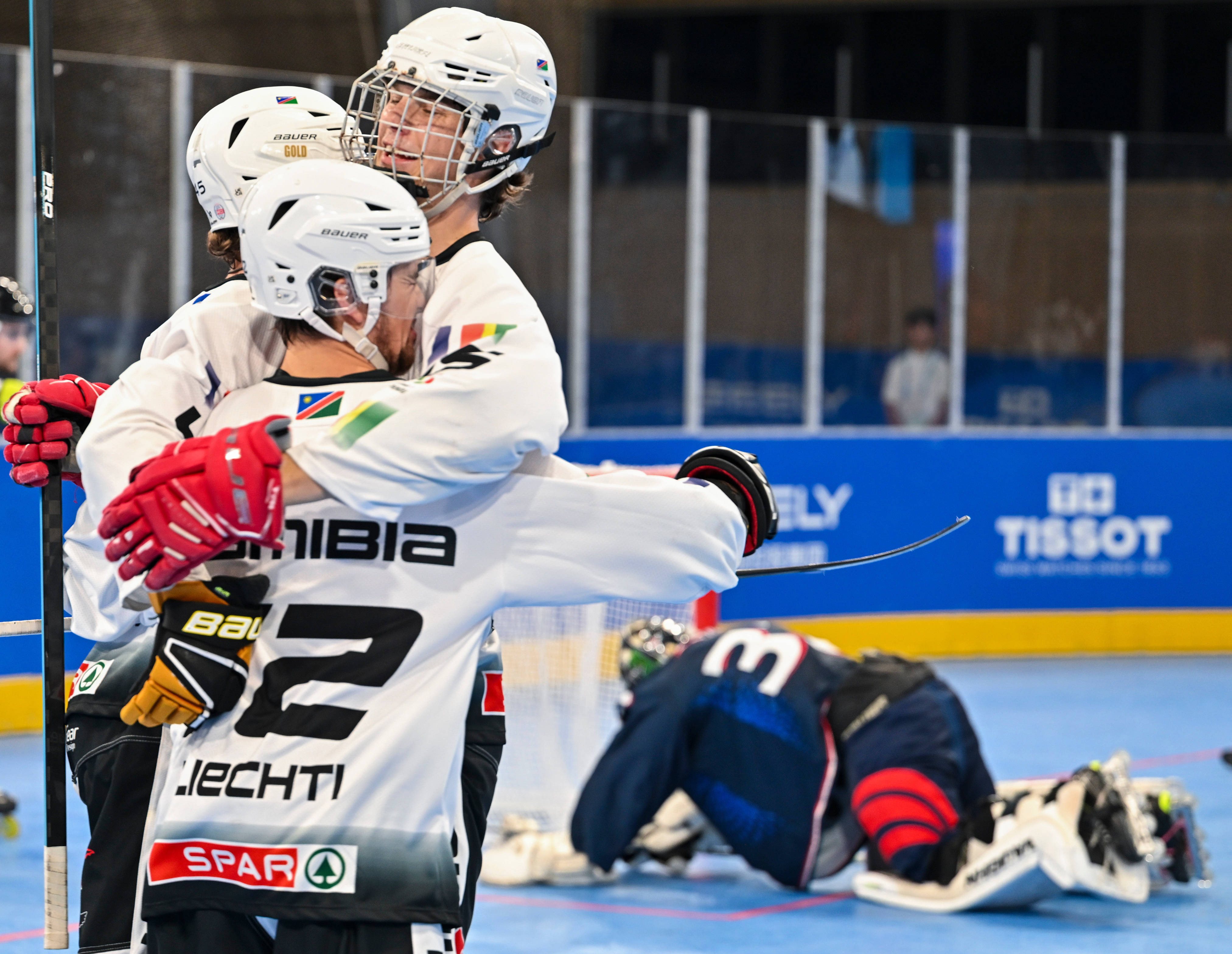 （成都世运会）单排轮滑球——男子铜牌赛：纳米比亚队胜法国队